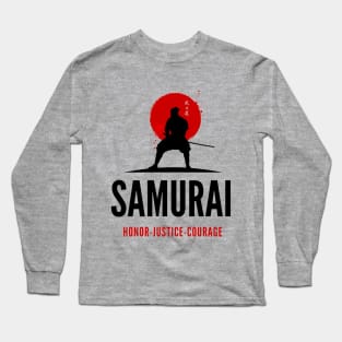 SAMURAI (HONOR - JUSTICE - COURAGE) Long Sleeve T-Shirt